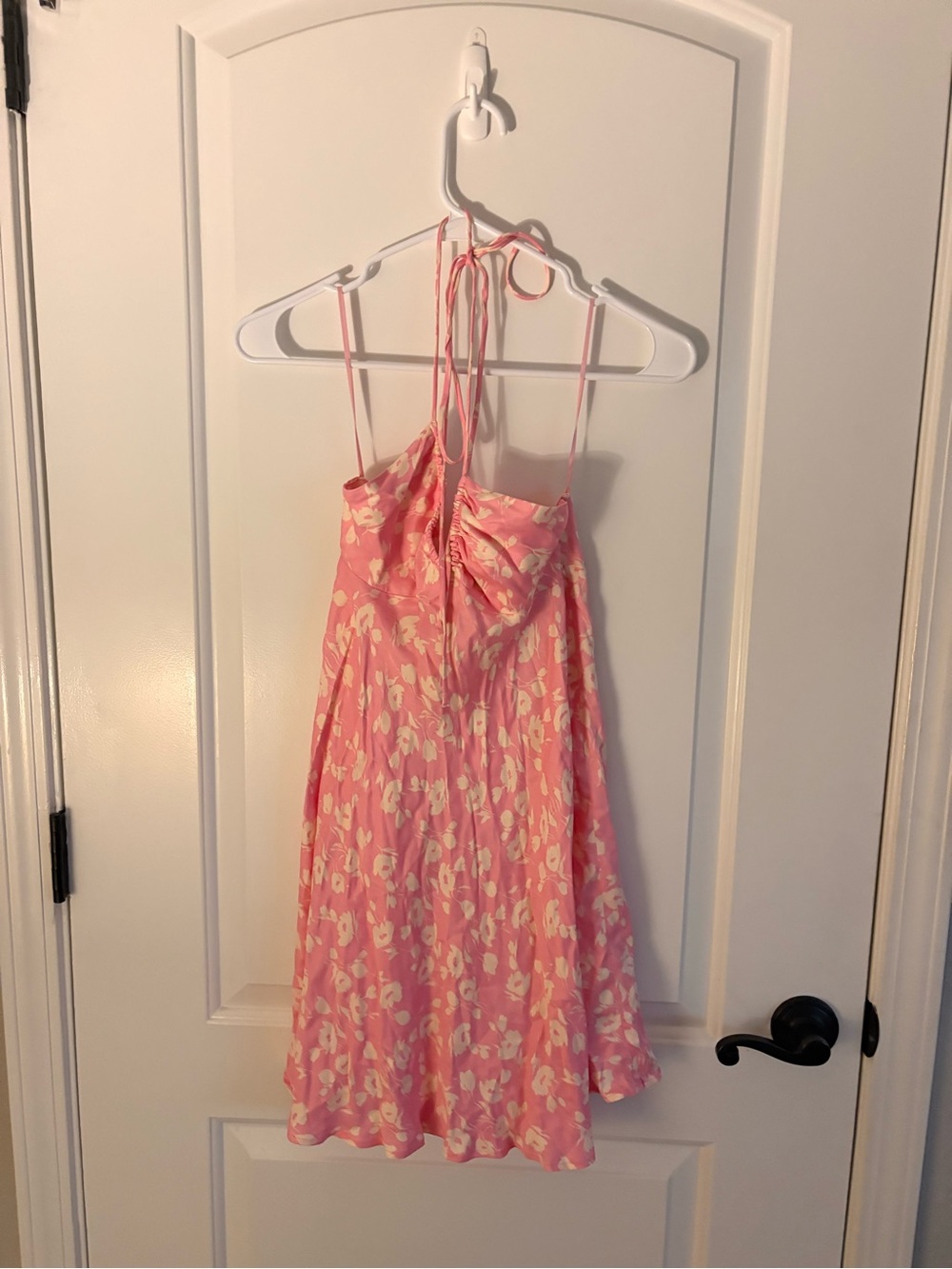 Zara Pink Floral Halter Summer Dress